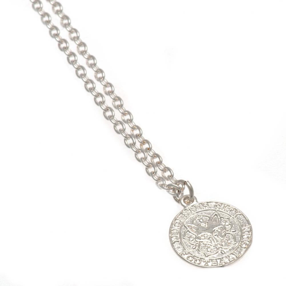 Leicester City FC Silver Plated Pendant & Chain - Officially licensed merchandise.