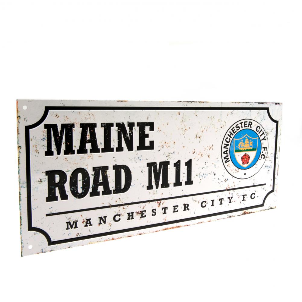 Manchester City FC Street Sign Retro - Officially licensed merchandise.