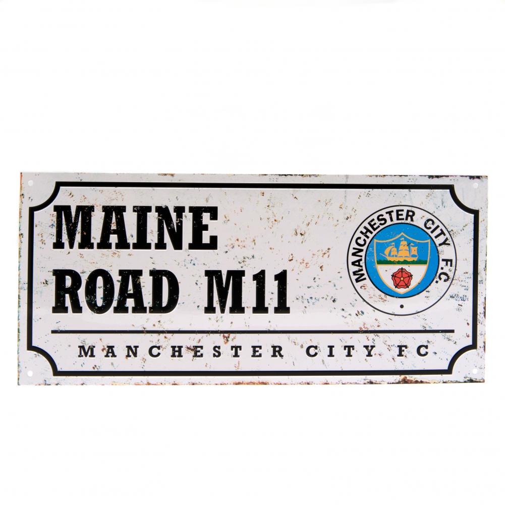 Manchester City FC Street Sign Retro - Officially licensed merchandise.