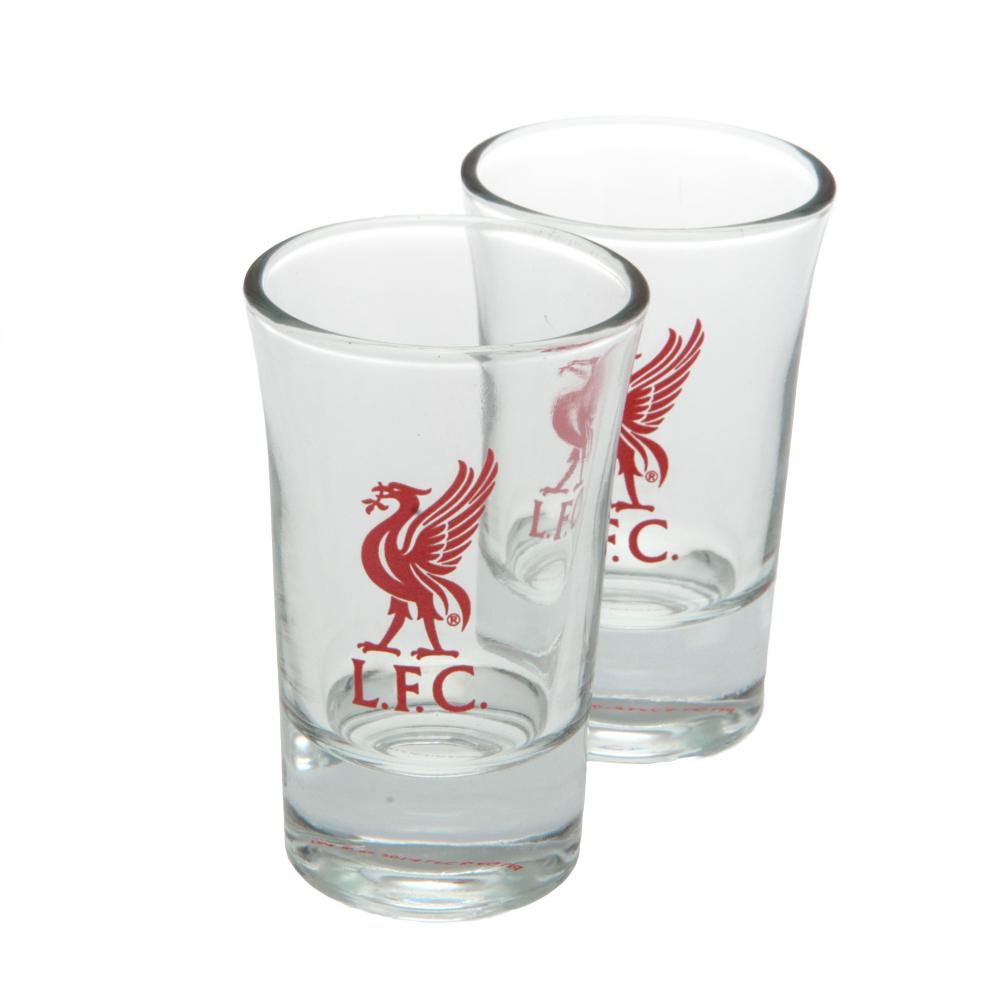 Liverpool FC 2pk Shot Glass Set - Officially licensed merchandise.