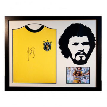 Brasil Socrates Signed Shirt Silhouette - Officially licensed merchandise.