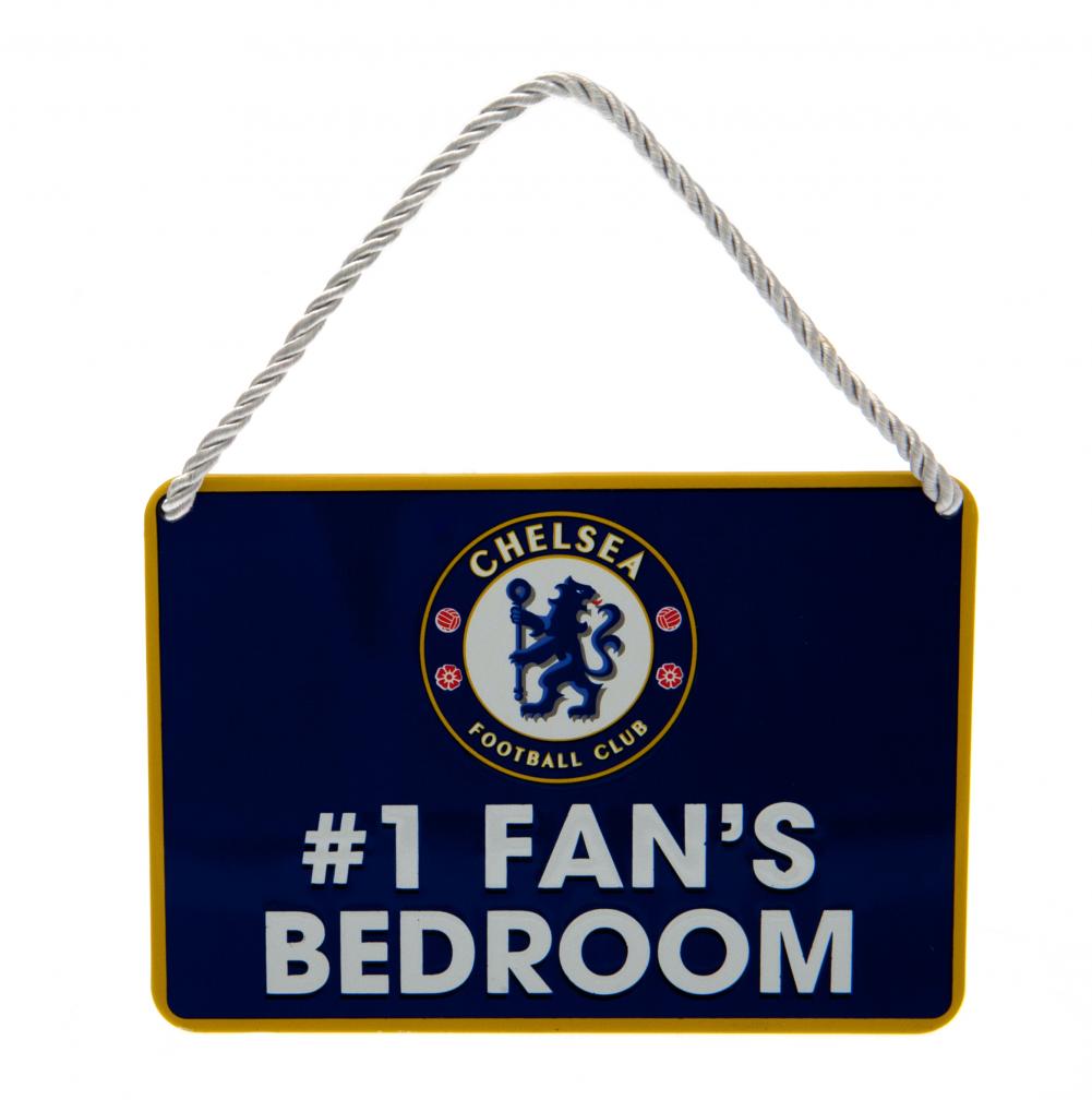 Chelsea FC Bedroom Sign No1 Fan - Officially licensed merchandise.