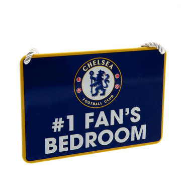 Chelsea FC Bedroom Sign No1 Fan - Officially licensed merchandise.