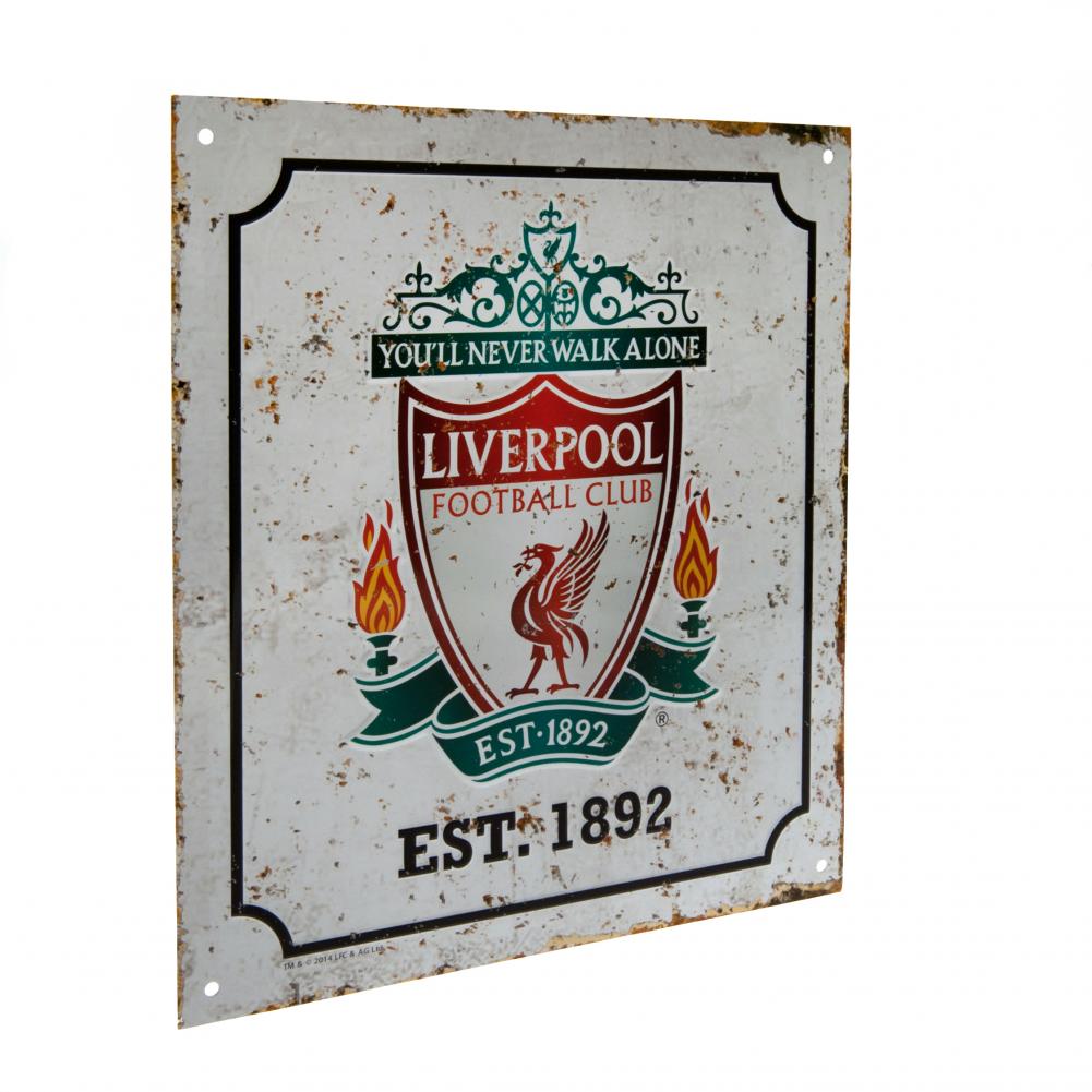 Liverpool FC Retro Logo Sign - Officially licensed merchandise.