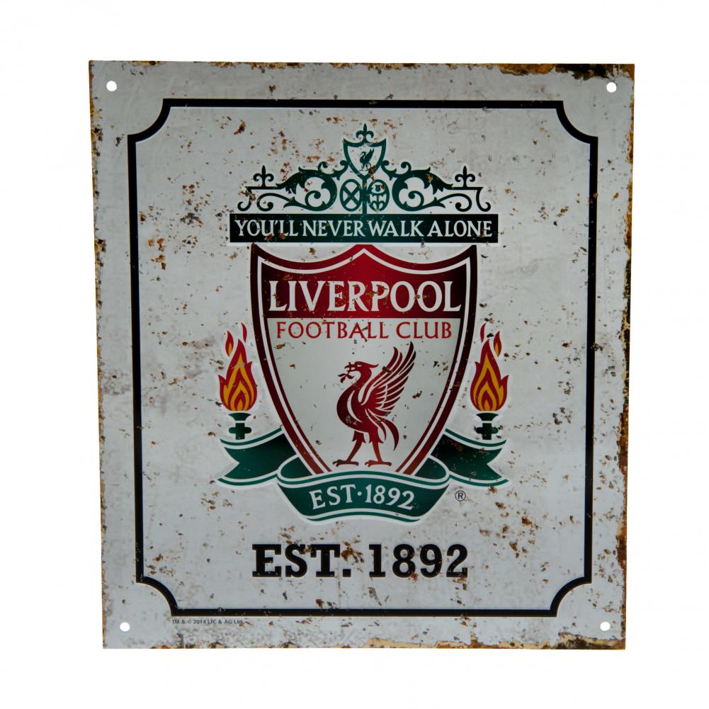 Liverpool FC Retro Logo Sign - Officially licensed merchandise.