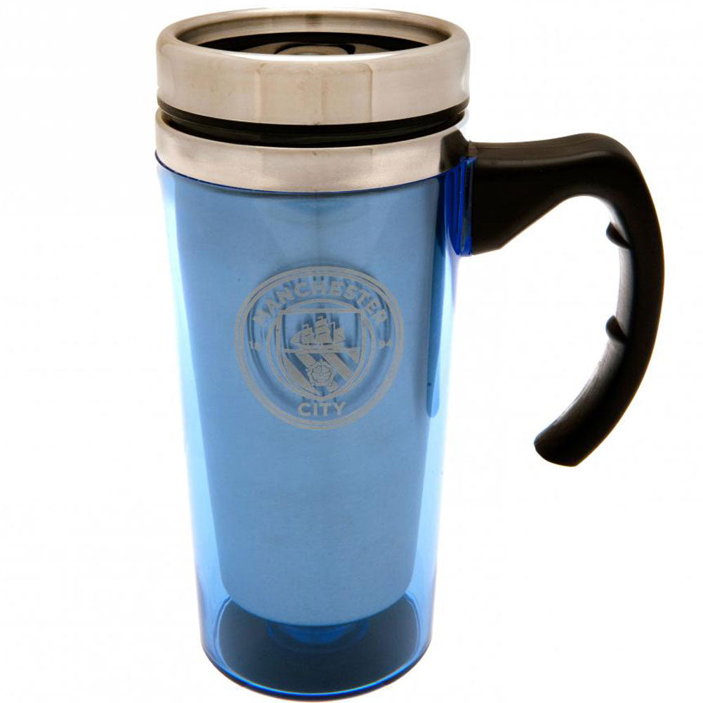 Manchester City FC Handled Travel Mug - Officially licensed merchandise.