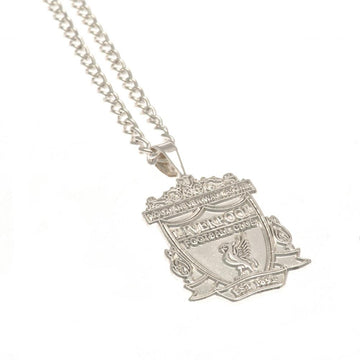 Liverpool FC Silver Plated Pendant & Chain XL - Officially licensed merchandise.