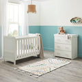 Babymore Caro Mini 2 Piece Nursery Room Set - White Wash - Babymore