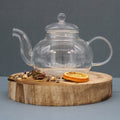 Glass Infuser Teapot - Round Pearl - 800ml-