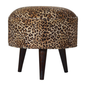 Leopard Nordic Style Footstool