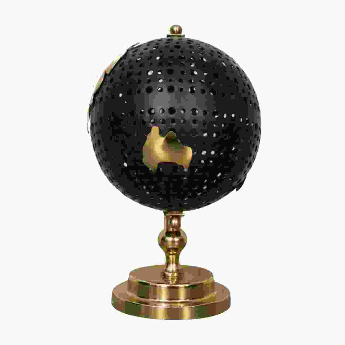 Black Globe with Gold Frame