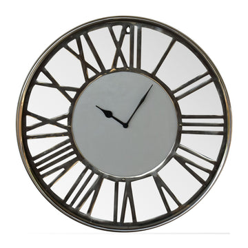 White and Chrome Wall Clock