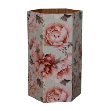 Hexagonal Pink Floral Umbrella Stand