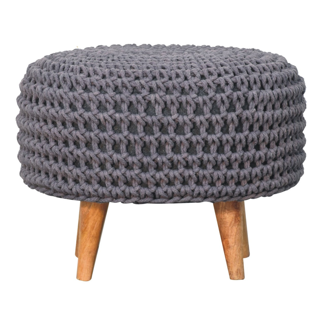 Keeva Grey Oblong Footstool