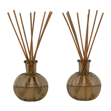 Amia Glass Bottle Diffuser Set (Mandrin & Apple Cinnamon)