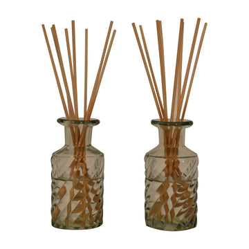 Anka Cut Glass Bottle Diffuser Set (Lemon Grass & Summer Tides)