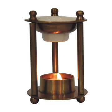 Brass Antique Oil Burner Set (Jasmine, Cinnamon, Citronella)