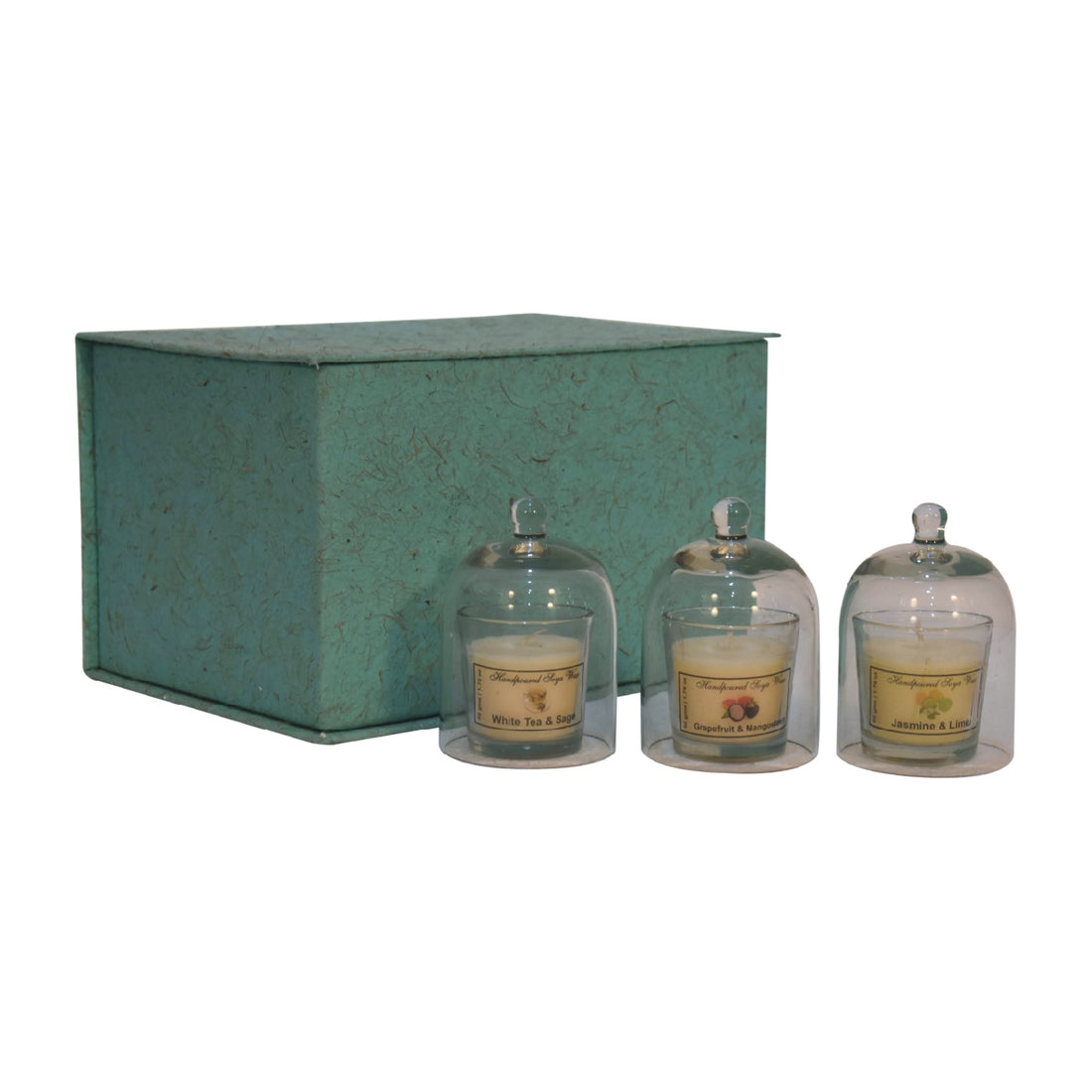 Round Candle Set of 3 (White Tea & Sage, Grapefruit & Mangosteen, Jasmine & Lime)