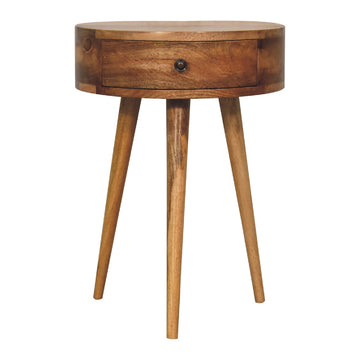 Nordic Oak-ish Circular Shaped Mini Bedside