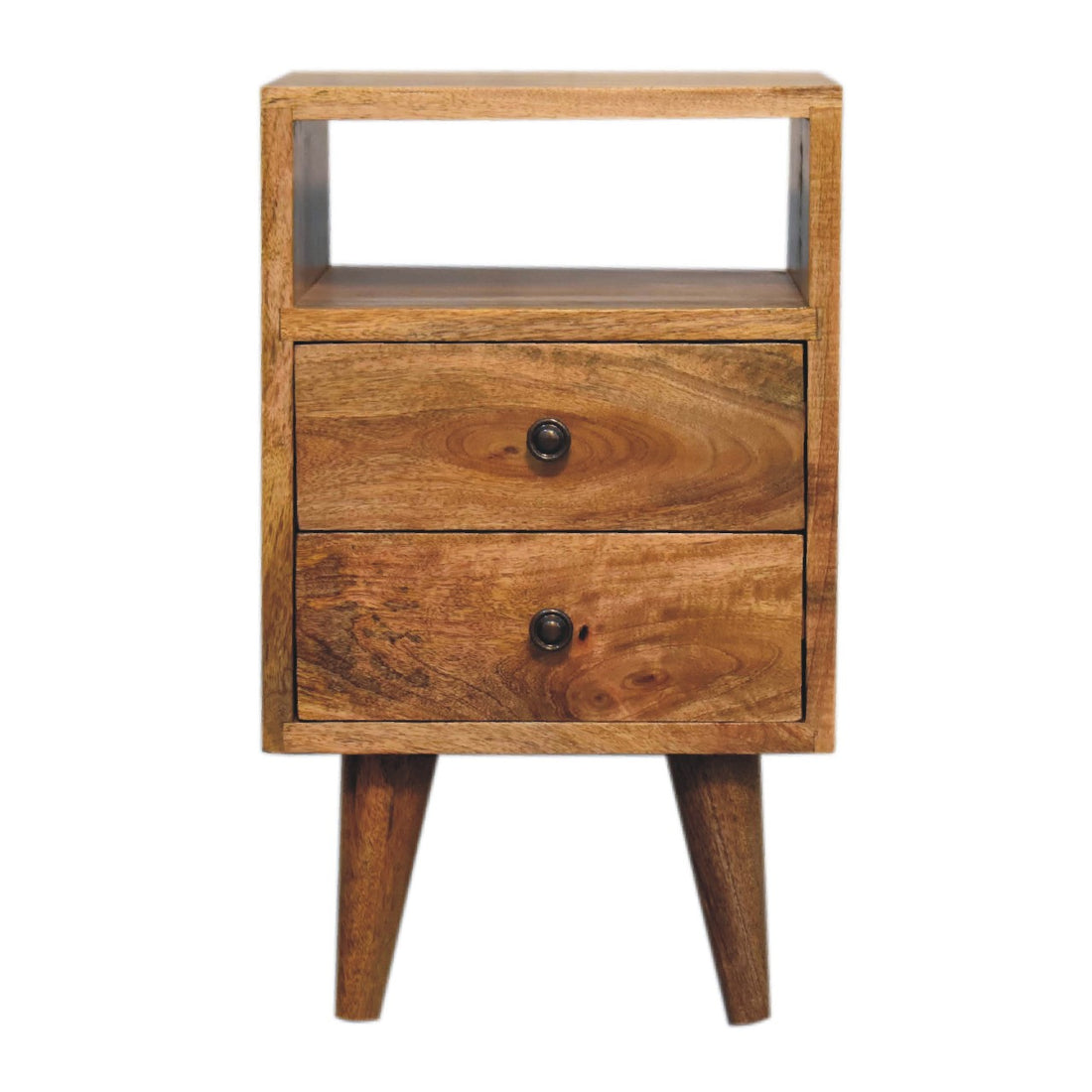 Mini Classic Oak-ish Bedside with Open Slot