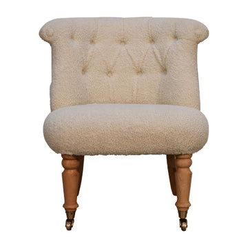 Bouclé Cream Accent Chair