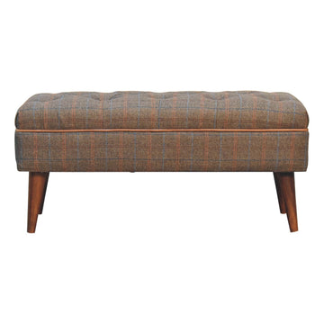 IN3558 - Multi-Tweed Bench with Bufallo Piping