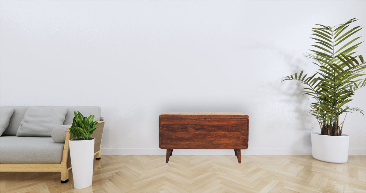 Curved Chestnut Blanket Box