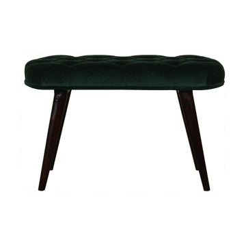 IN938 - Emerald Cotton Velvet Deep Button Bench