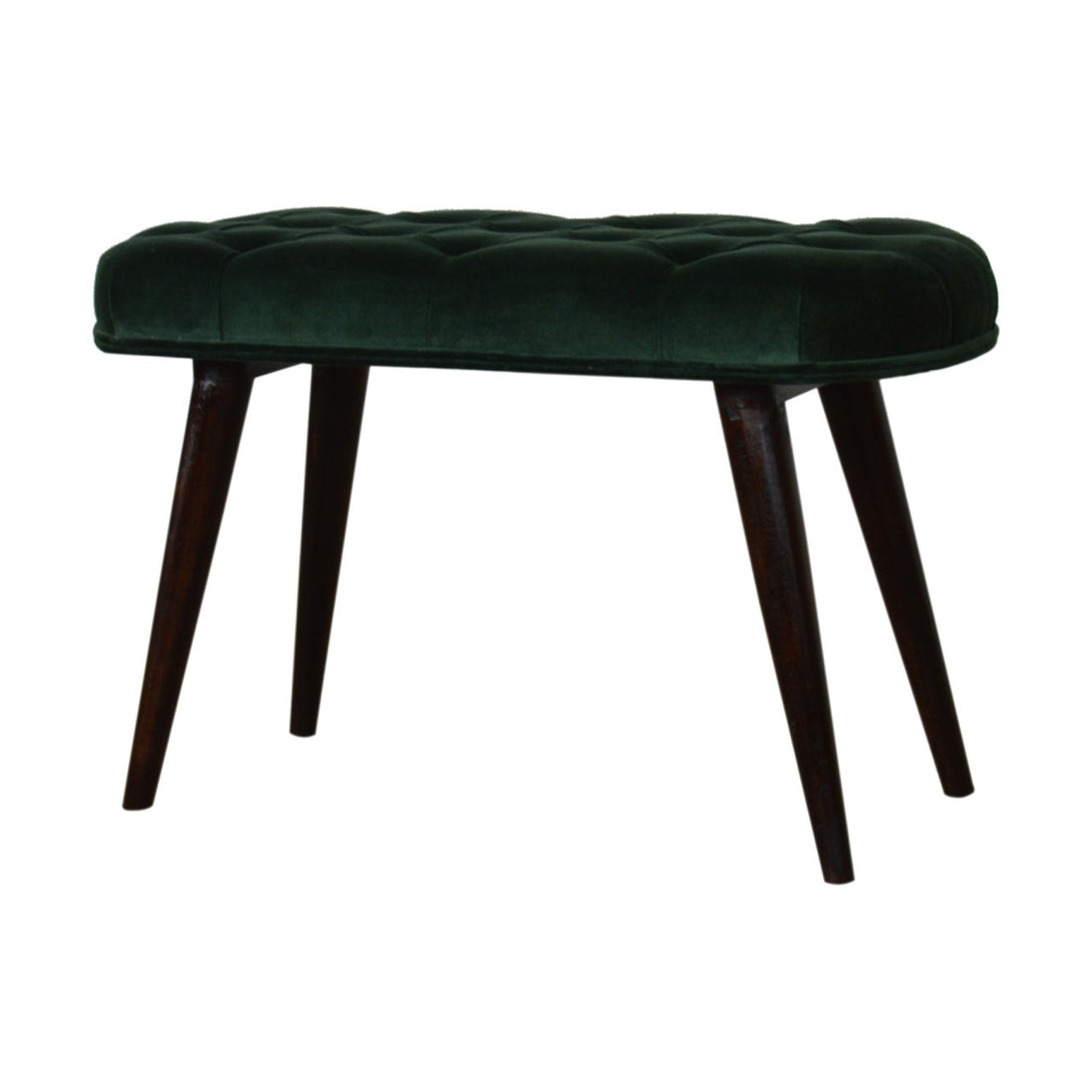 IN938 - Emerald Cotton Velvet Deep Button Bench