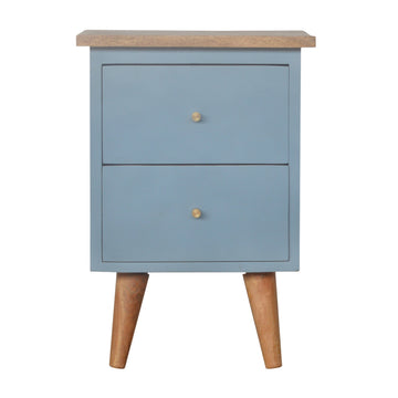 Blue Hand Painted Bedside