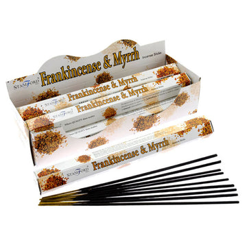 6x Stamford Hex Incense Sticks - Frankincense and Myrrh