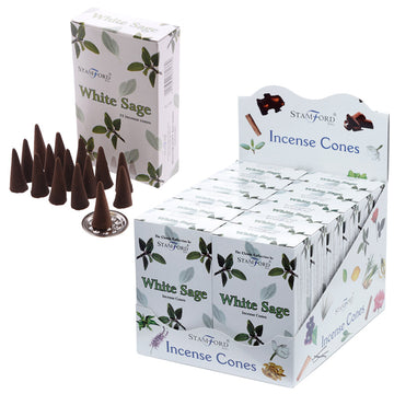 12x White Sage Stamford Incense Cones