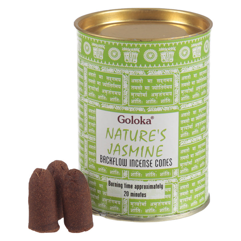 6x Goloka Backflow Incense Cones - Jasmine
