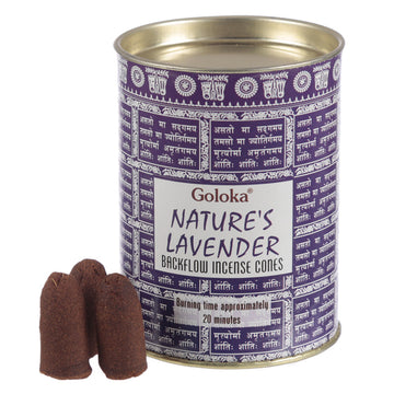 6x Goloka Backflow Incense Cones - Lavender