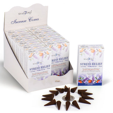 12x Stamford Hex Incense Cones - Stress Relief