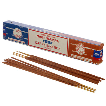 12x Satya Incense Sticks - Nag Champa & Dark Cinnamon