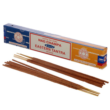 12x Satya Incense Sticks - Nag Champa & Eastern Tantra