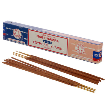 12x Satya Incense Sticks - Nag Champa & Egyptian Pyramid