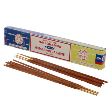 12x Satya Incense Sticks - Nag Champa & Himalayan Jasmine