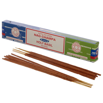 Satya Incense Sticks - Nag Champa & Holy Basil