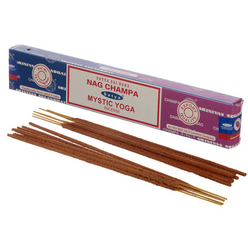 12x Satya Incense Sticks - Nag Champa & Mystic Yoga