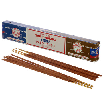 12x Satya Incense Sticks - Nag Champa & Palo Santo