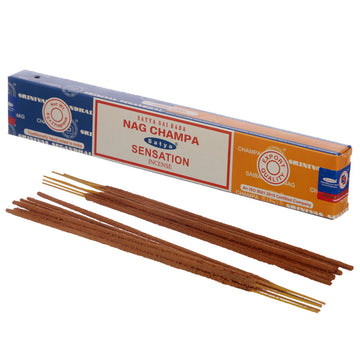 12x Satya Incense Sticks - Nag Champa & Sensation