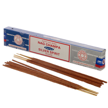 12x Satya Incense Sticks - Nag Champa & Silver Spirit