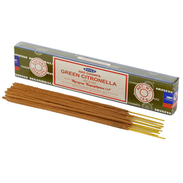 12x Nag Champa Sayta Green Citronella Incense Sticks