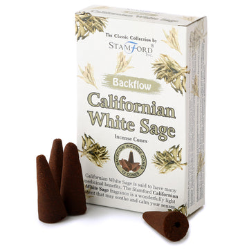 12x Stamford Backflow Incense Cones - Californian White Sage