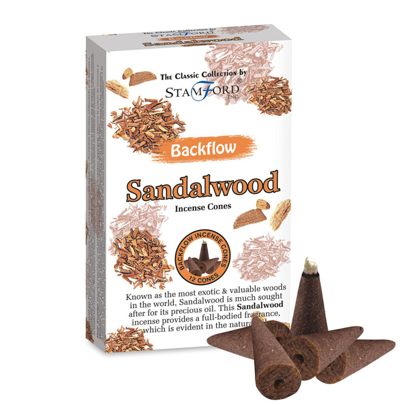 12x Stamford Backflow Incense Cones - Sandalwood