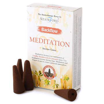 12x Stamford Backflow Incense Cones - Meditation