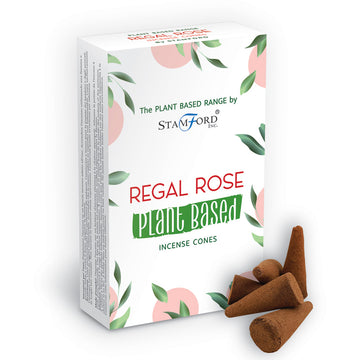 6x 46224 Stamford Plant Based Incense Cones - Regal Rose