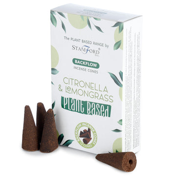 6x Premium Plant Based Stamford Backflow Incense Cones - Citronella & Lemongrass